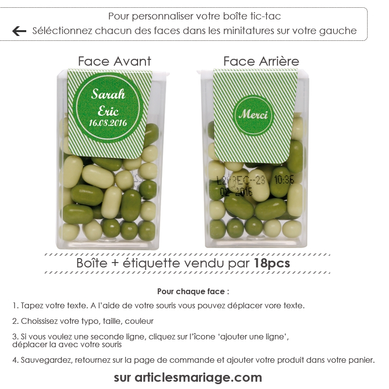 habillage boite tic-tac menthe-ligne Couleur Bonbon